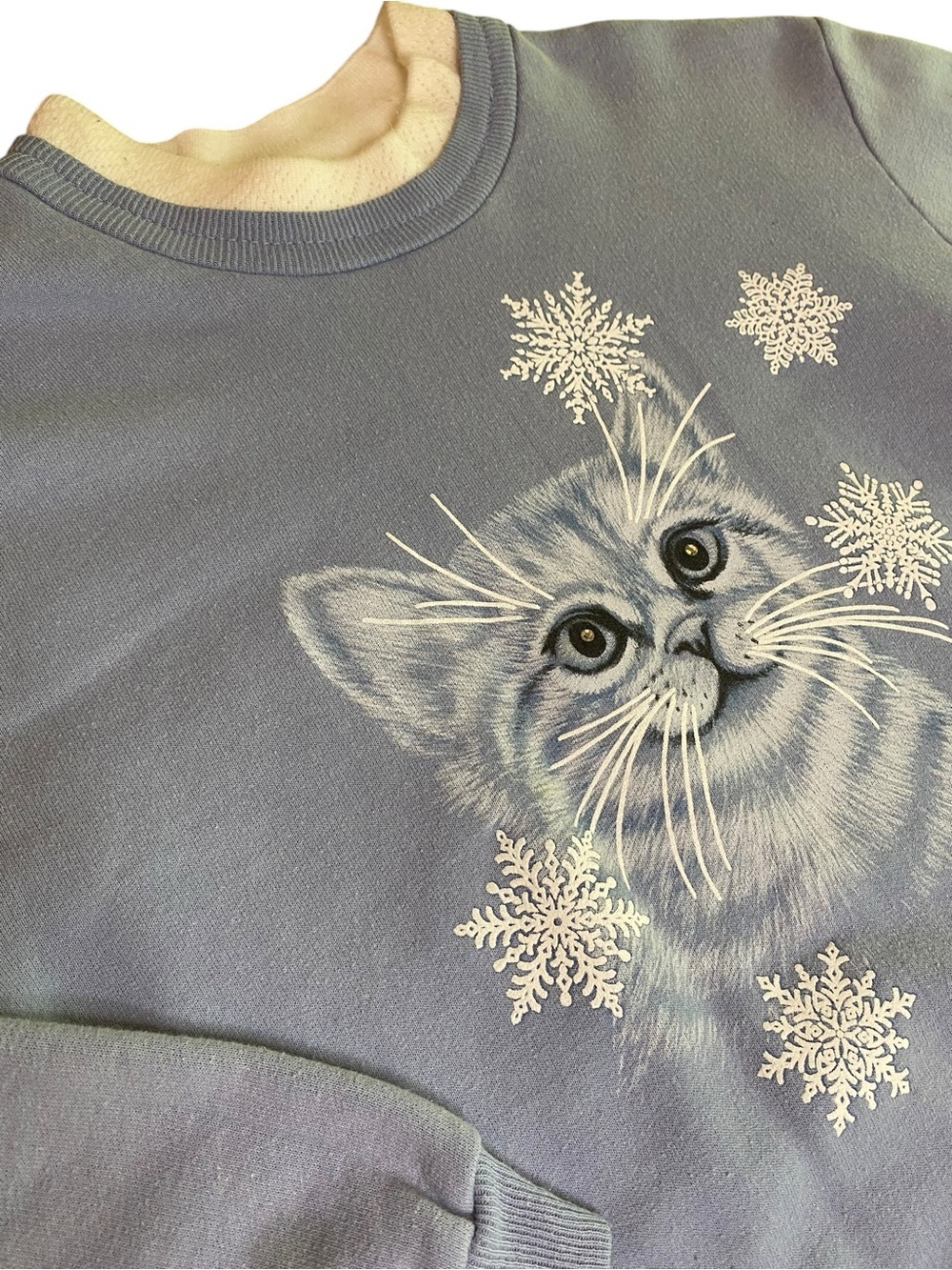 Vintage Cat Sweater Women’s S Winter Holiday Ugly Sweater Party 90s Grandma Mom